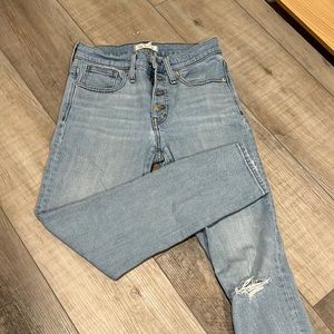Madewell light wash skinny jean